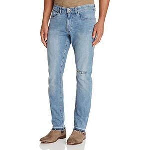 New Paige Lennox Men US 33 Denim Blue Jeans Slim Skinny Stretch Ripped Casual